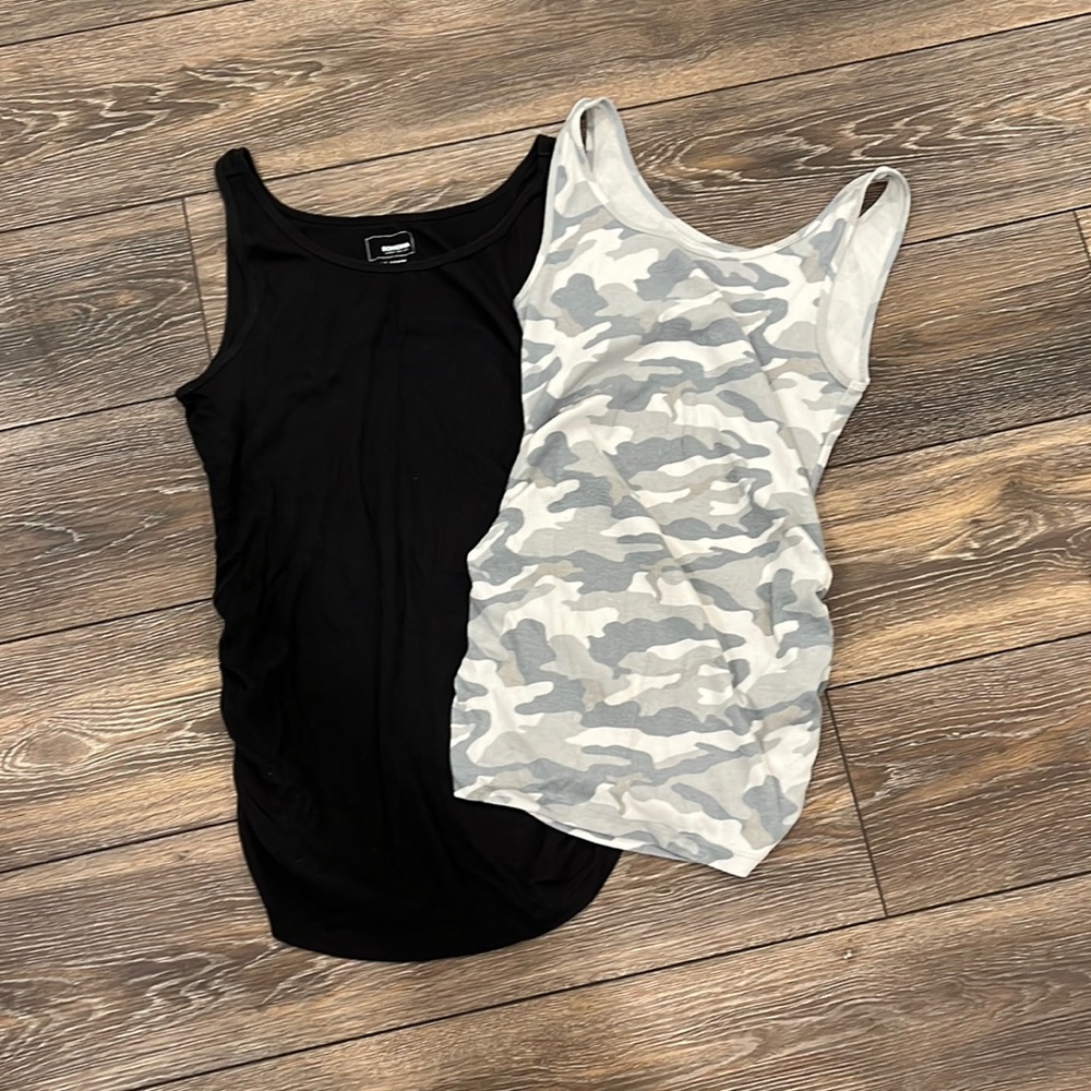Two maternity tank tops.